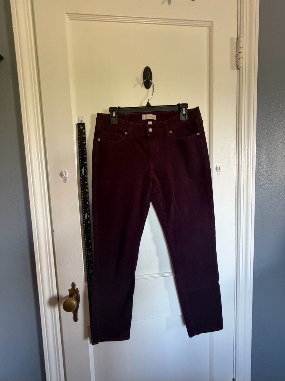 Banana Republic Women's Straight-Leg Corduroy Pants in Plum